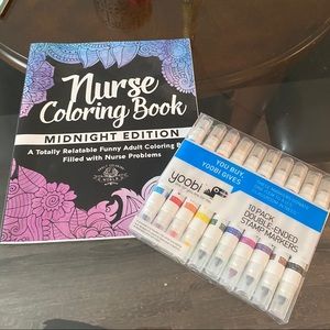 NEW Nurse Coloring Book and Markers